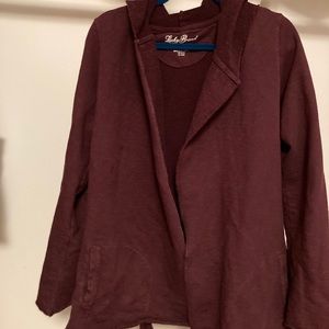 Cardigan hooded sweatshirt